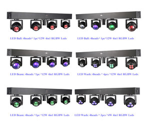 Portable RGBW Disco Moving Bar Beam Wash Double Side LED Moving Head <strong>Gigbar</strong> DJ Lighting DMX512 Control Sound-Activated Auto IP33 - Product Image 1