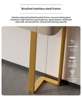 Table console moderne minimaliste italienne en acier inoxydable avec tiroir pour chambre, appartement, salon, entrée, couloir