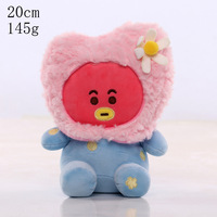 Peluche d'animal de dessin animé mignonne avec capuche en fleurs de cerisier roses, jouet en peluche doux de 20 cm pour enfants, filles, fans, décoration quotidienne, cadeau