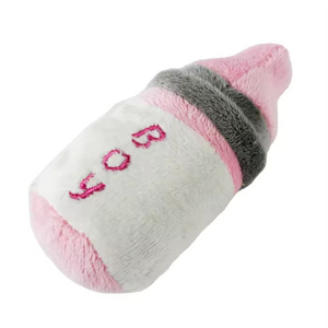 Jouet en peluche pour animaux de compagnie, coloré, couineur, mignon, bicolore, pour bébés animaux, à mâcher et à jouer, en forme de biberon, pour chiens, vente en gros, pas cher - Product Image 5