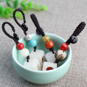 Dice <b>Keychain</b> With Red Bean Wood Portable Love Theme Gift For Valentine Birthday Couple - Product Image 2