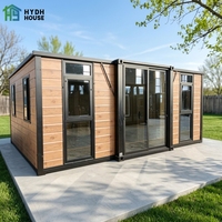 HYDH Casa Contenedor Móvil Plegable de 20 Pies con Diseño Rústico, Panel Sándwich Transpirable, Garantía de 1 Año, Portátil
