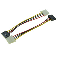 Cable de alimentación hembra Mo Lex IDE de 4 pines a 15 pines Serial ATA hembra para SATA SSD D enchufe a Cable de conversión SATA de 15 pines
