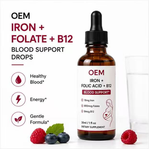 Gotas Líquidas Multivitamínicas Prenatales Personalizadas de Fábrica con Hierro Quelado, Folato, DHA, Vitamina D3, Soporte Nutricional Integral para el <span class=keywords><strong>Embarazo</strong></span> - Product Image 1