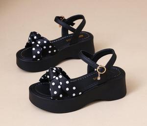 Nouvelles sandales d'été à petit talon compensé pour femme, style français, élégantes et confortables - Product Image 2