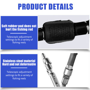 Soporte de Carrete de <span class=keywords><strong>Pesca</strong></span> de Acero Inoxidable, Clip para Caña de Pescar, para Lago, Río y Arroyo, Accesorio de <span class=keywords><strong>Pesca</strong></span> Versátil - Product Image 5
