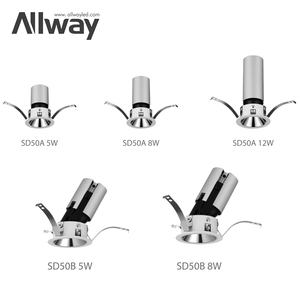 Spot lumineux LED encastrable en aluminium à Angle fixe, avec technologie COB, luminaire de <span class=keywords><strong>plafond</strong></span>, éclairage d'extérieur ou Commercial, 8W, v - Product Image 2