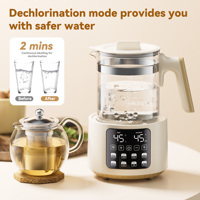 Bouilloire électrique pour bébé avec chauffe-eau instantané, contrôle précis de la température, affichage LCD et minuterie