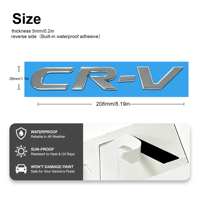 Emblèmes 3D chromés pour voiture, logo arrière de hayon, emblème de remplacement 2017-2022 pour CR-V XRV URV en plastique ABS, style professionnel/luxe