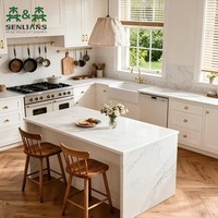 Juego de Muebles de Cocina Modulares Minimalistas Contemporáneos, Muebles de Cocina Shaker Personalizados para Proyectos Residenciales