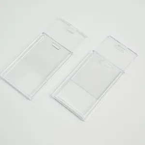 Bestom Alta Transparência Vertical Plástico Duro Slide Titular Do Cartão De Plástico Titulares De Cartão