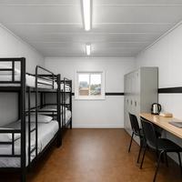 Maison conteneur modulaire en acier de 20 pieds, préfabriquée, pour chambre, camp de secours, bureau, hôtel, école