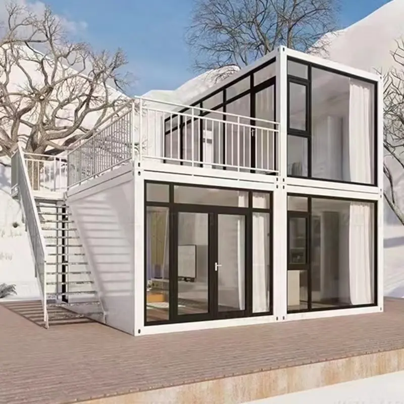 54sqm 2 Verdiepingen Goedkoop Tiny House Moderne Villa 2 3 Bed 1 Badkamer Draagbaar Huis Geassembleerd Thuis Brazilië