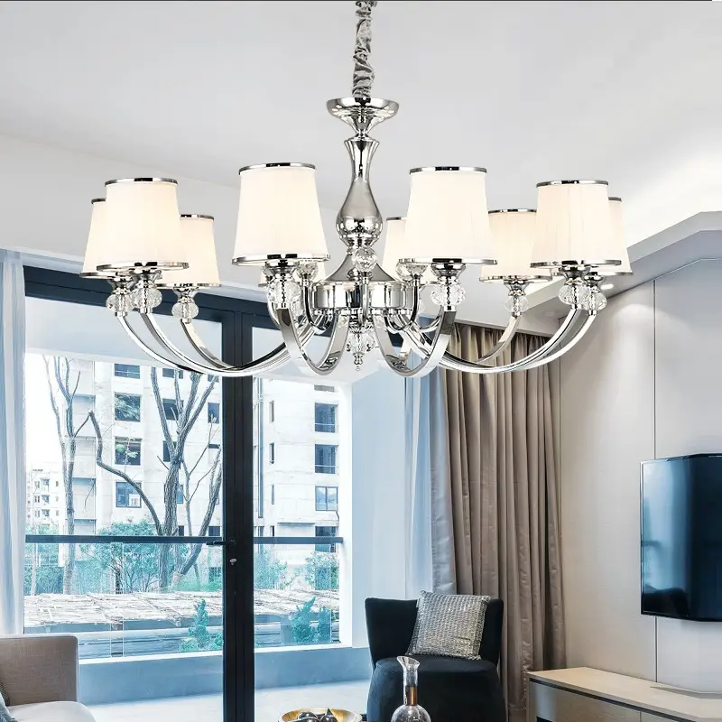 Nordic Lampen Art Deco Hotel Verlichting Moderne Messing Kroonluchter Verlichting Voor Kamer Glas Hanglampen Kroonluchters Crystal