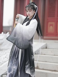 Nouveau style de Hanfu de la <span class=keywords><strong>dynastie</strong></span> <span class=keywords><strong>Song</strong></span> antique pour femme, printemps et été, style chinois, col à volants, jupe taille haute, chemise à manches larges, fluide - Product Image 5