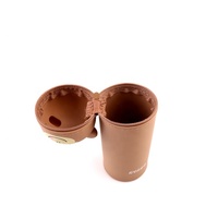 Boîte à crayons en PVC durable personnalisée par sublimation, étui à crayons en silicone souple marron avec impression de singe mignon et fermeture éclair pour enfants