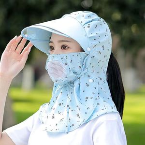 Women's Summer Sun Protection Hat With Full Face Cover Breathable UV Shield Outdoor Cycling Electric Bike Use - Product Image 1