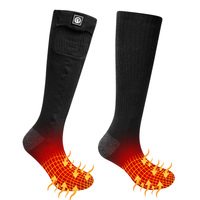 Chaussettes de Ski thermiques chauffantes pour hommes, Sports d'hiver, à piles, chauffantes, rechargeables