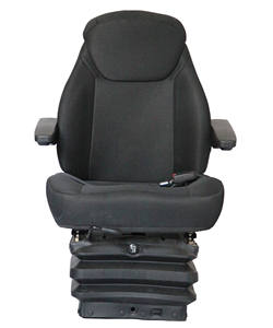 Asiento con Suspensión Ajustable de Cuero PVC KL Seating, Reposabrazos Negro, Nuevo, Piezas de Equipo de Manipulación - Product Image 1