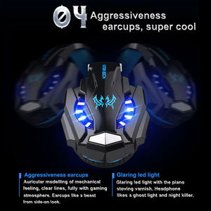 Casque Gamer KOTION G9000 avec Micro et Éclairage LED Rouge - Product Image 5