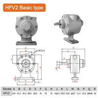Moteur pneumatique à palettes 0.92Hp 0.68KW 2.2N.m HFV2 Moteur pneumatique à petites pales, Moteur pneumatique à palettes, Moteur pneumatique à palettes
