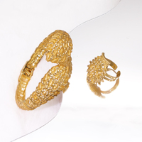 Ensemble de bijoux indiens plaqués or 18 carats de haute qualité, collier, boucles d'oreilles, bagues, bracelets, ensemble complet de bijoux pour mariage et fête