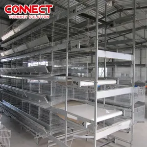 Multi-Tiers Pondeuse Rooster Cock Hens Farming Laying Egg Poultry Equipment Set Battery Cage System For Layer Farm Chicken Cages