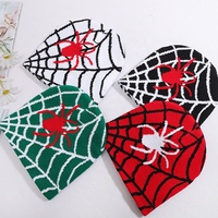 Bonnet d'hiver unisexe de haute qualité en acrylique jacquard avec logo de créateur personnalisé étiquette tissée fruits plage vente en gros imprimé personnalisé