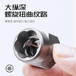 Kit d'extraction d'écrous cassés le plus vendu, 26 pièces, acier au chrome-molybdène, forgeage, filetage déformé, extracteur de vis et de boulons transfrontalier - Product Image 2