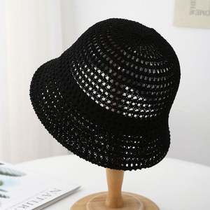 Chapeau Bob en Tricot Creux Simple Style Japonais pour l'Été, la Plage et les Voyages en Extérieur - Product Image 4