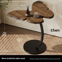 Nordique moderne petite Table d'appoint en bois métal café thé rangement armoire d'angle pour salon maison balcon chambre chevet