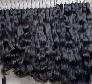 שיער בתולי אנושי 100% גמיש וקופצני, קוטיקולות מסודרות, ללא קשרים, צרורות שיער אינדונזי, תוספות שיער כפולות, צרורות שיער גולמי. - Product Image 3