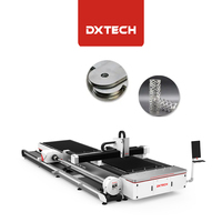Table d'échange laser Dxtech 1530 Machine de découpe laser à fibre pour métal avec rotatif pour la découpe de tubes Découpeuse laser à fibre
