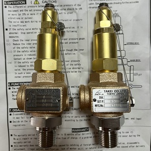 Vanne de sécurité Takei 6,5 Mpa 1/2 po FPTF x FPTF automatique avec commande manuelle Japon - Product Image 1