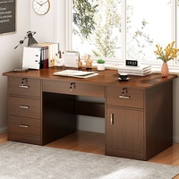 Bureau d'ordinateur modulaire, simple et moderne, pour la maison, bureau d'étudiant, bureau d'écriture pour chambre à coucher avec serrure, bureau de travail, salon