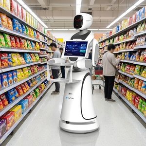 Robot Comercial Csjbot de 10 kg para Cafetería, Entrega de Alimentos, Navegación Inteligente con IA VSLAM, 2 Bandejas Desechables, IP65 - Product Image 3