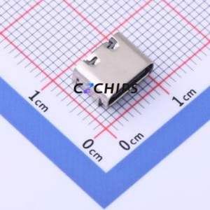 TYPE C-CQ-109PWB USB Connector SMD Connector ( Connector Type: Type-C )( Gender: Female )( Mounting Type: Horizontal Mount ) - Product Image 1