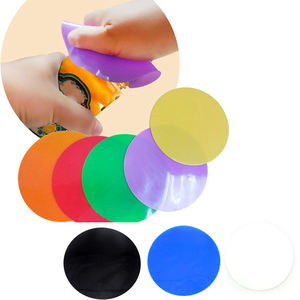 פותחן בקבוק ריק סובלימציה נייד רב תכליתיים לוגו מותאם אישית עגול סיליקון אחיזה - Product Image 6