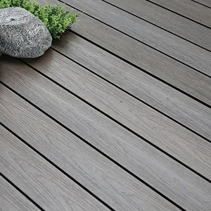 Terrace wood grain round hollow Good Quality wpc Decking