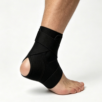 Attelle de cheville OEM ODM à compression croisée, directement de l'usine, avec sangles Velcro réglables pour la prévention des blessures sportives