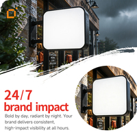 Cadre de boîte lumineuse LED rectangulaire étanche pour les services financiers, enseigne publicitaire lumineuse personnalisée en aluminium