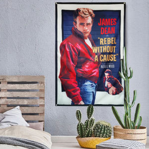 ป้ายโปสเตอร์เจมส์ ดีน แบนเนอร์ภาพยนตร์การ์ตูน ของตกแต่งบ้าน ป้ายแขวน มีห่วงตาไก่ 4 จุดที่มุม ขนาด 3x5 ฟุต - Product Image 3