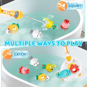 Bồn tắm em bé từ câu cá tắm đồ chơi trẻ em tắm thời gian bắt cá & Câu Cá Trò chơi nổi hồ bơi nước chơi đồ chơi với lưới đánh cá - Product Image 4