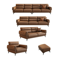 Ensemble de canapés modulaires en cuir PU pour salon et chambre à coucher, design moderne, avec éponge haute densité