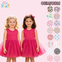 Robe tutu respirante pour petites filles, couleur unie, sans manches, col rond, jupe en tulle douce et moelleuse, tenue de ballet pour enfants, personnalisable OEM