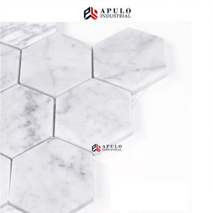 Hexagonal blanco <span class=keywords><strong>mosaico</strong></span> de mármol mozaiek backsplash de <span class=keywords><strong>malla</strong></span> en <span class=keywords><strong>piedra</strong></span> <span class=keywords><strong>natural</strong></span> cocina ducha de azulejo de pared grandes Octágono azulejo de piso - Product Image 2