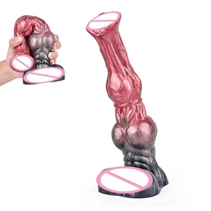 Nnsx 10 inch cốc hút dildo tưởng tượng ngựa dildo Silicone Sói hôn youjizz Com lesbian dildo Đảng Đồ chơi tình dục cho phụ nữ người đàn ông Đồng Tính