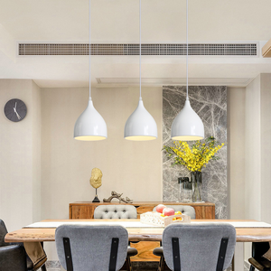 Công nghiệp sáng tạo mặt dây chuyền ánh sáng thanh phòng ăn nhà bếp nhà đèn chùm ánh sáng mặt dây chuyền E27 màu đen kim loại bóng râm hiện đại Bắc Âu đèn - Product Image 5