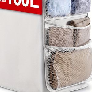 Cesto de Ropa Sucia Plegable de Gran Capacidad, de Tela de Bambú, con Tapa y Bolsa Interior Extraíble para Ropa Sucia - Product Image 6
