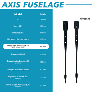 อะไหล่ไฮโดรฟอยล์อะลูมิเนียมความแข็งแรงสูงขนาด 640 มม. รุ่น Ultrashort Advance+ สำหรับระบบฟอยล์วิงฟอยล์ - Product Image 2